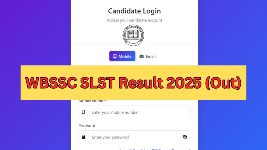 WBSSC SLST Result 2025 OUT Download Link