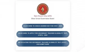 Bihar STET Answer Key 2025