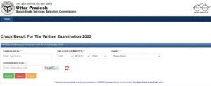 UPSSSC PET Result 2025 Marks Score Card Best Link