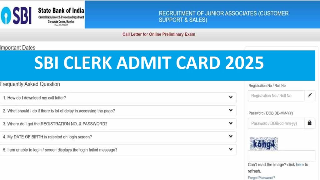 SBI Clerk Mains Admit Card 2025: SBI क्लर्क मैंस का परीक्षा तिथि जारी, जाने प्रवेश पत्र कब आएगा?