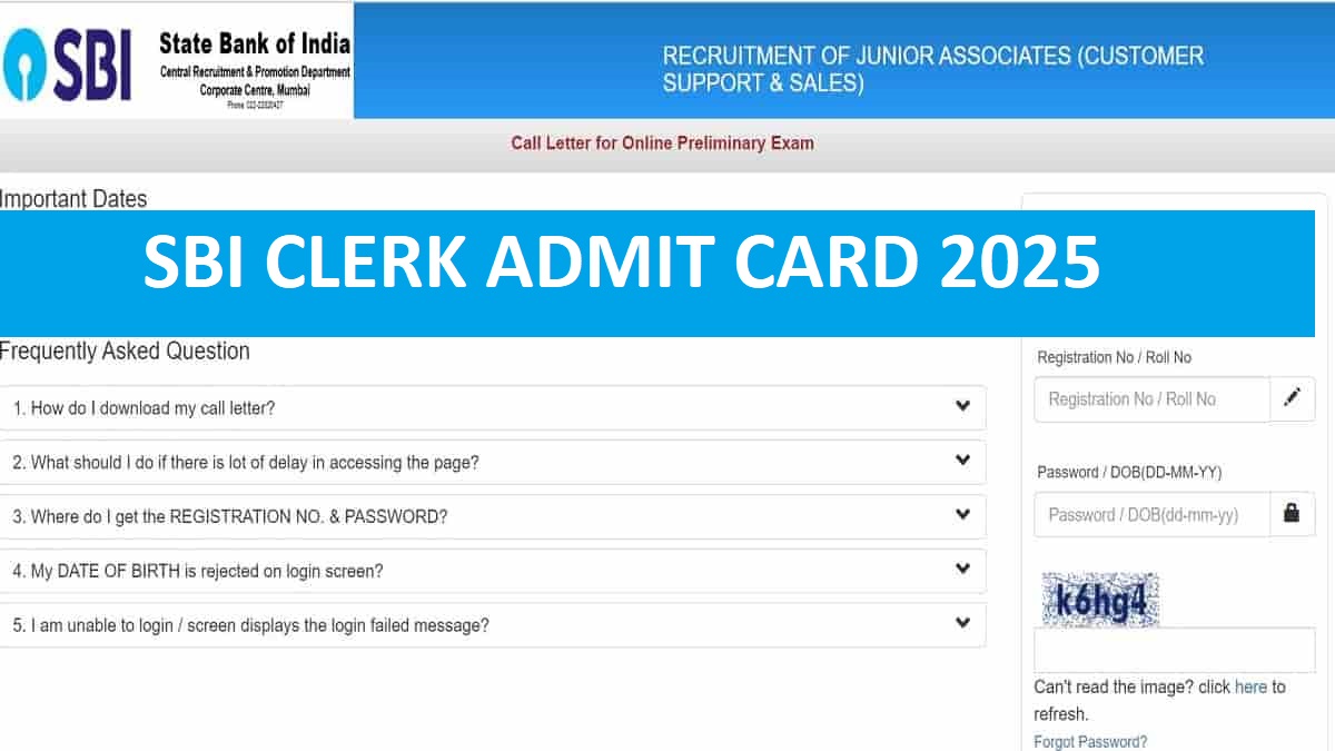 SBI Clerk Mains Admit Card 2025: SBI क्लर्क मैंस का परीक्षा तिथि जारी, जाने प्रवेश पत्र कब आएगा?