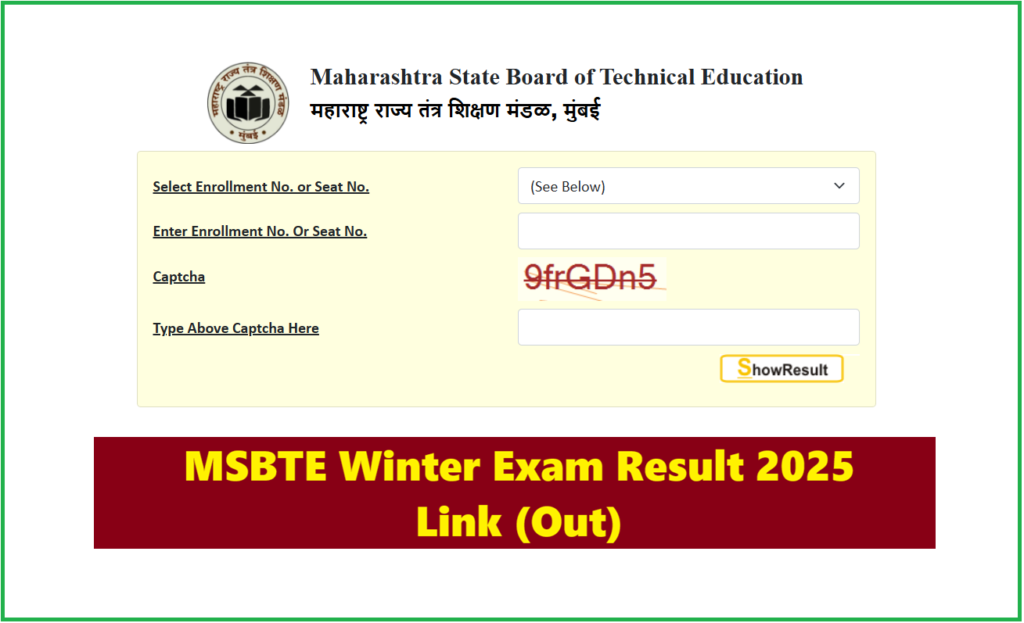 MSBTE Winter Diploma Result 2026 Out Check Score Best Link